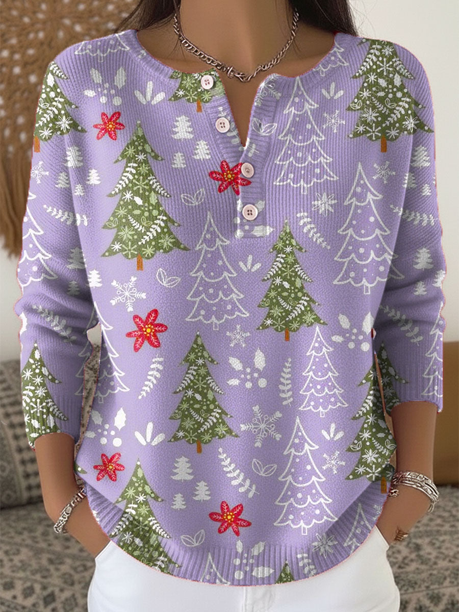 Abby | Festive Button-Up Christmas Sweater