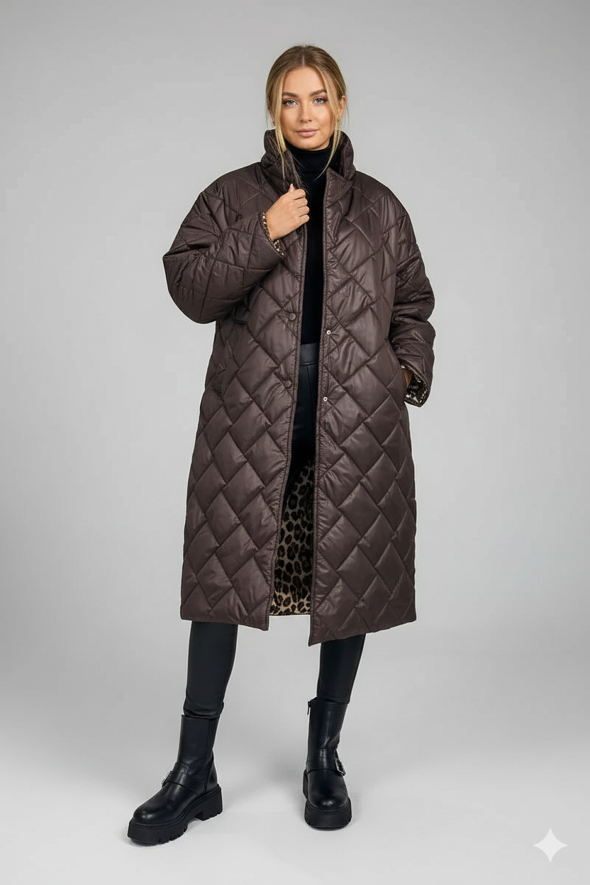 Emery™ | Stylish Mid-Length Leopard Jacket