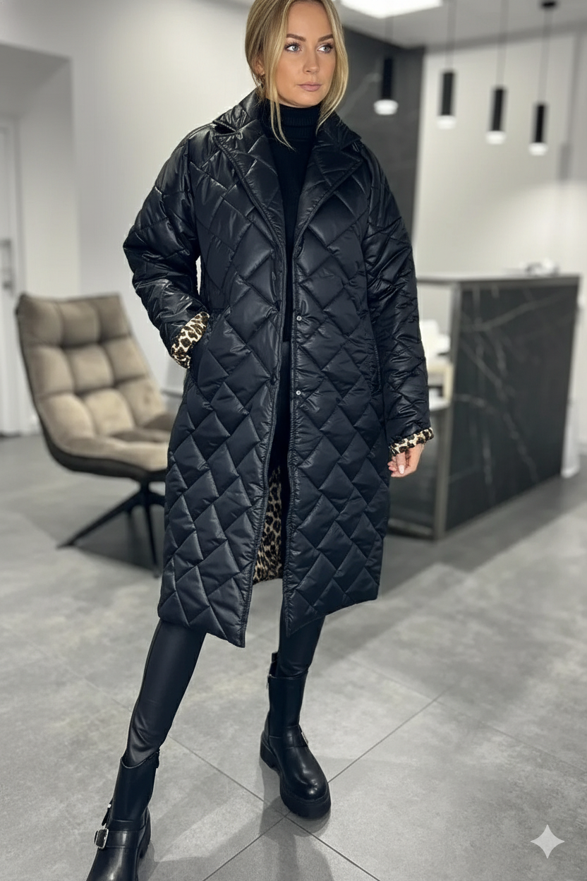 Emery™ | Stylish Mid-Length Leopard Jacket