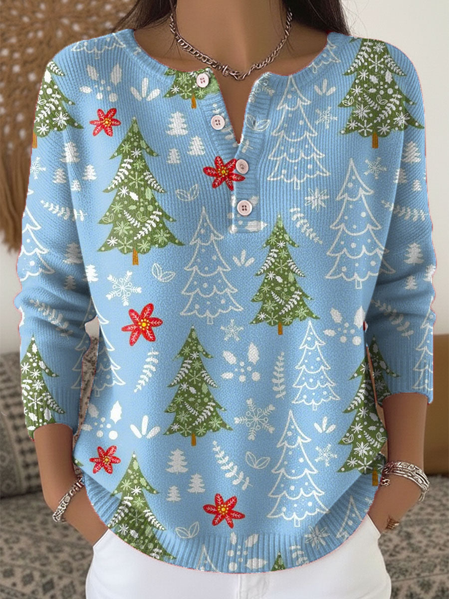 Abby | Festive Button-Up Christmas Sweater